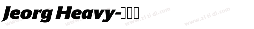 Jeorg Heavy字体转换